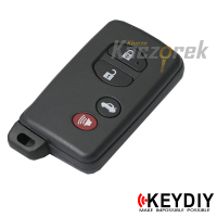 Keydiy 804 - TDB03-4 (Black) - surový klíč - dálkový ovladač